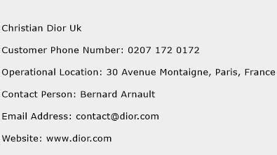 christian Dior customer service email